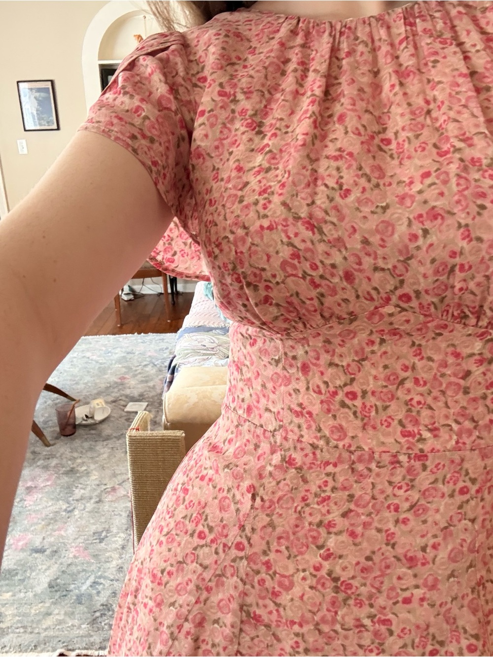 Reformation Lula Pink Floral Mini Dress - Picture 2 of 5